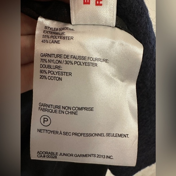 Novelti wool and faux fur trimmed luxurious long coat satin lined size 16 - Picture 8 of 14